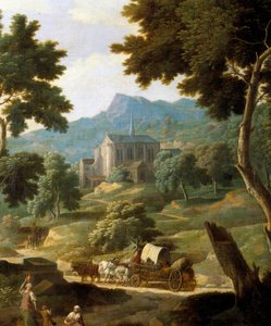 Landscape with church (detail)