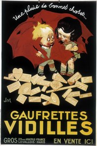 French Advertising for Wafer Vidilles (poster) by Firmin Bouisset