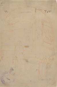 Drawing for an Illustration from a Sat Sai of Bihari Lal Series: The Message of the Eyes by First generation after Nainsukh