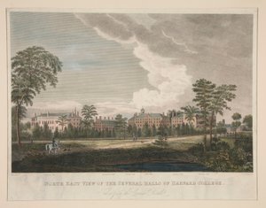 North East View of the Several Halls of Harvard College by Fisher