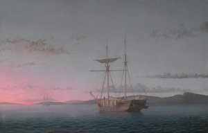 Lumber Schooners at Evening on Penobscot Bay by Fitz Henry Lane