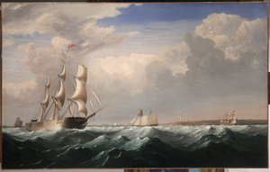Sailing Ships off the New England Coast, c.1855