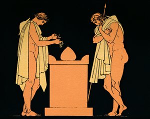 Orestes at the Tomb of his Father by Flaxman