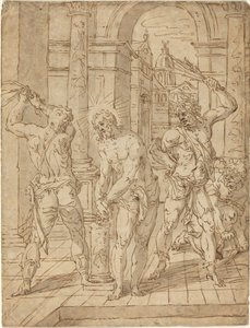 The Flagellation of Christ by Flemish 17th Century after Hendrik de Clerck