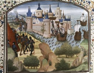 Crusades: Constantinople besieged by the Crusaders by Flemish School