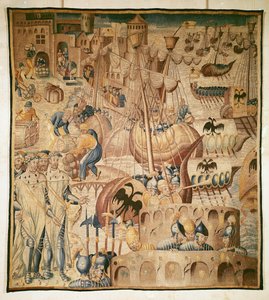 Departure of a Fleet of Ships by Flemish School