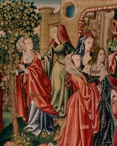 Series Human Redemption or Vices and Virtues. Vices lead Man to sin. Second tapestry in the series. Ca 1510. by Flemish School