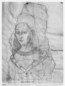 Isabella of Bourbon, Countess of Charolais, second wife of Charles the Bold, Count of Charolais and Duke of Burgundy, from Le Recueil d