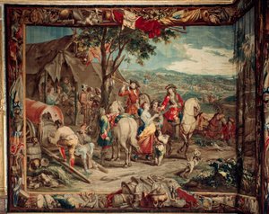 Palace. Flemish tapestry. Camp. Wool and silk. Ca 1715 - 1724. by Flemish School