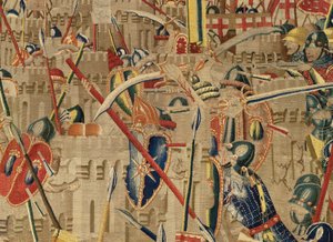 Parish museum of tapestries. Flemish tapestry. Take of Arcila. Series Conquests of king Alfonso I of Portugal. Tournai by Flemish School