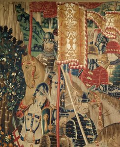 Parish museum of tapestries. Flemish tapestry. Conquest of Tanger. Series Conquests of king Alfonso I of Portugal. Tournai by Flemish School