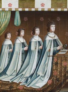 Portrait of Henry VII with His Three Sons, Arthur, Henry and Edmund, c.1510