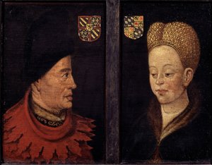 Portrait of John the Fearless and Margaretha of Bavaria by Flemish School