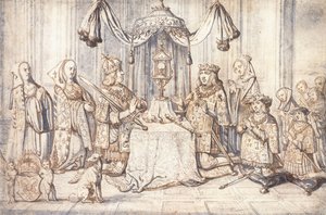 Portraits of Emperor Maximilian I, His Wife, Daughter, Son and Others in the Holy Chapel at Dijon by Flemish School