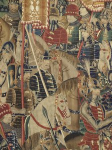 Tapestry Showing the Conquests of King Alfonso V of Portugal, Tournai (detail) by Flemish School