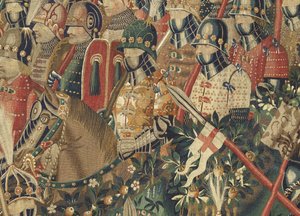 Tapestry Showing the Conquests of King Alfonso V of Portugal (Conquistas de Alfonso V de Portugal), Tournai (Detail) by Flemish School