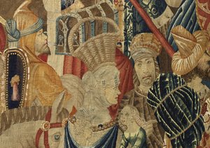 Tapestry Showing the Conquests of King Alfonso V of Portugal (Conquistas de Alfonso V de Portugal), Tournai (Detail) by Flemish School