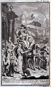 Telemachus Leaves Lacedaemon on a Chariot with Nestor