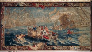 The Battle of La Hogue, May 1692, from The Military Science series, Workshop of Judocus de Vos by Flemish School