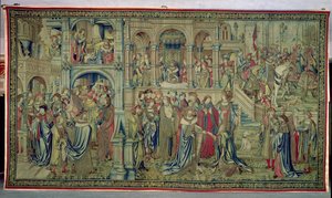 The Death of the Child and the King is Promised Victory, Tapestry of David and Bathsheba by Flemish School