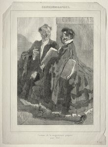 Crinolinographies (Costume of the Magistracy Proposed for 1857)