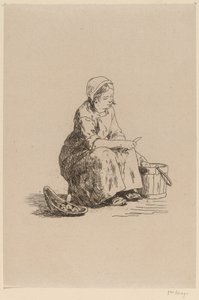 The Little Potato Peeler by Félicien Rops