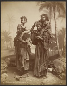 Bedouins Carrying Their Children by Félix Bonfils