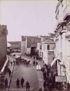 Interior of the Jaffa Gate, ca. 1870 by Félix Bonfils