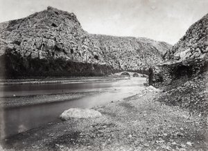 Nahr el-Kalb (The River of the Dog) Amongst the Mountains of Lebanon by Félix Bonfils