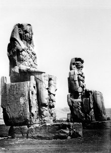 The Colossi of Memnon, Thebes, Nubia, Egypt, 1878 by Félix Bonfils