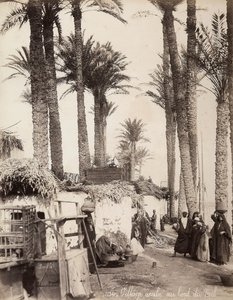 Village on the Banks of the Nile by Félix Bonfils