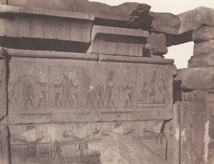 Karnak Thebes, Palace - Granite Construction - Sculpted Decoration, 1851-52, printed 1853-54