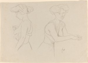 Two Studies of a Woman Dressing
