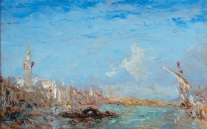Grand Canal in Venice by Félix Ziem