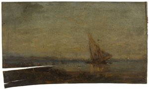 In front of Martigues, the yellow sail (circa 1875)