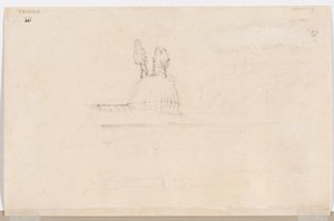 Sketch for Pavilion Near a Mosque (verso) by Félix Ziem