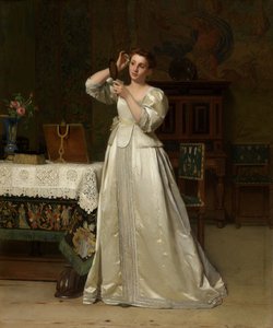 Woman with Mirror by Florent Willems