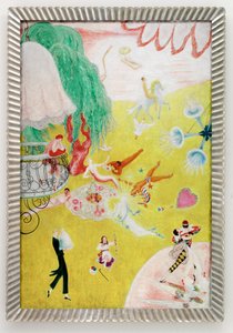 Love Flight of a Pink Candy Heart by Florine Stettheimer