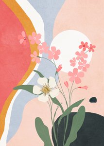 Abstract Pink Flowers