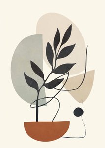 Abstract Potted Plant