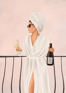 Luxury Balcony Champagne Morning