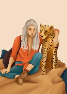 Peaceful Cheetah Companion
