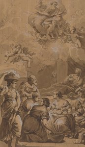 Birth of the Virgin by Follower of Francesco Fontebasso