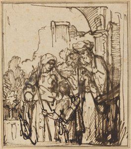 The Dismissal of Hagar by Follower of Rembrandt van Rijn