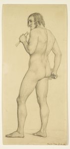 Male - Academic Nude Study Posed as a Sculptor by Ford Madox Brown