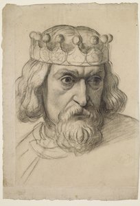 The Spirit of Justice - Study for the Head of a Counsellor by Ford Madox Brown