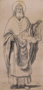 Zachariah, Cartoon for Stained Glass at Knaresborough by Ford Madox Brown