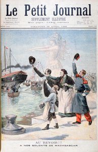 Goodbye!!, French soldiers on the way to Madagascar, 1895 by Fortuné Méaulle