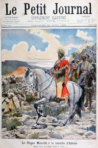 Negus of Ethiopia, Menelik II, at the Battle of Adoua, 1898