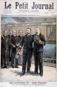 Survivors of the Ville de Saint Nazaire, Commander Jagueneau and Captain Nicolai by Fortuné Méaulle